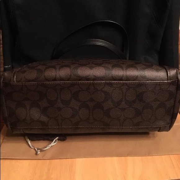 Coach City Pocket Black Signature Tote+ Wallet SET - Picture 4 of 8